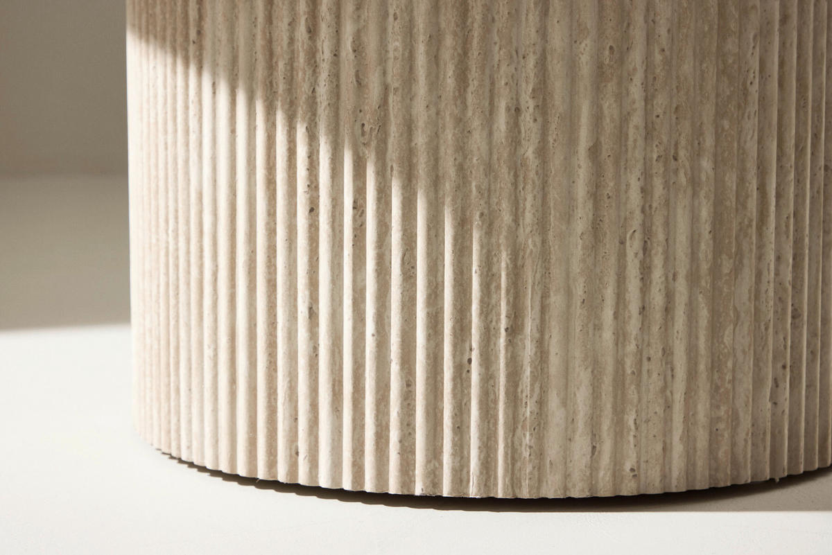 COUCHTISCH Pappel rund Beige  - Beige, MODERN, Holz (80/38cm) - Livetastic