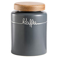 KAFFEEDOSE Keramik  - Akaziefarben/Grau, Design, Holz/Keramik (11,5/15cm) - Homeware Profession.