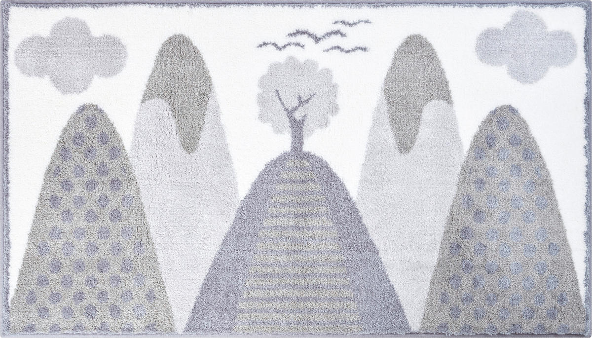 BADTEPPICH Grau 80/140 cm  - Grau, Basics, Kunststoff/Textil (80/140cm) - Grund