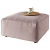 HOCKER in Textil Rosa  - Schwarz/Rosa, Design, Kunststoff/Textil (80/71/80cm) - Pure Home Lifestyle