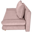 SCHLAFSOFA mit Schlafen auf Sitzhöhe, haustierfreundlicher Bezug Cord Altrosa - Buchefarben/Altrosa, KONVENTIONELL, Holz/Textil (200/75/85cm) - Carryhome