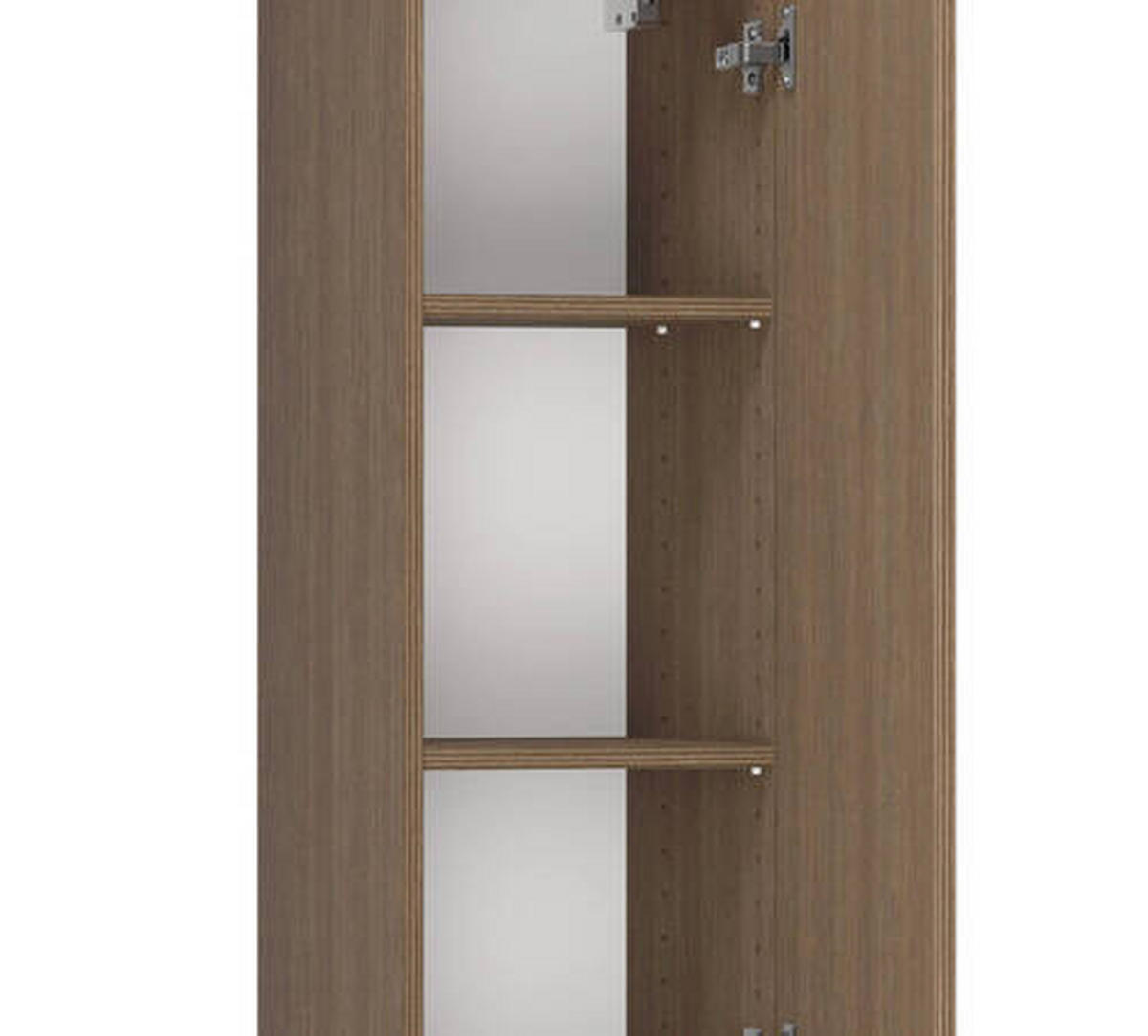 HOCHSCHRANK 30/180/35 cm  - Dunkelbraun/Schwarz, Natur, Holzwerkstoff/Kunststoff (30/180/35cm) - Held