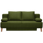 SCHLAFSOFA in Grün  - Naturfarben/Grün, Design, Holz/Textil (192/92/90cm) - Novel