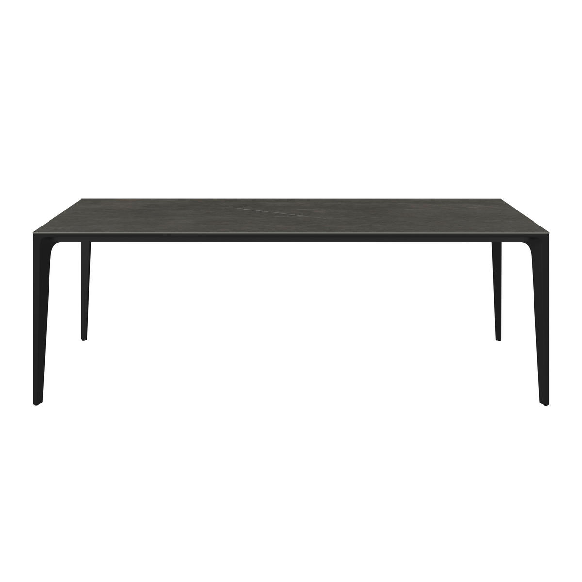 GARTENTISCH Metall, Stein Anthrazit rechteckig  - Anthrazit, Design, Stein/Metall (220/100/73,5cm) - Dieter Knoll