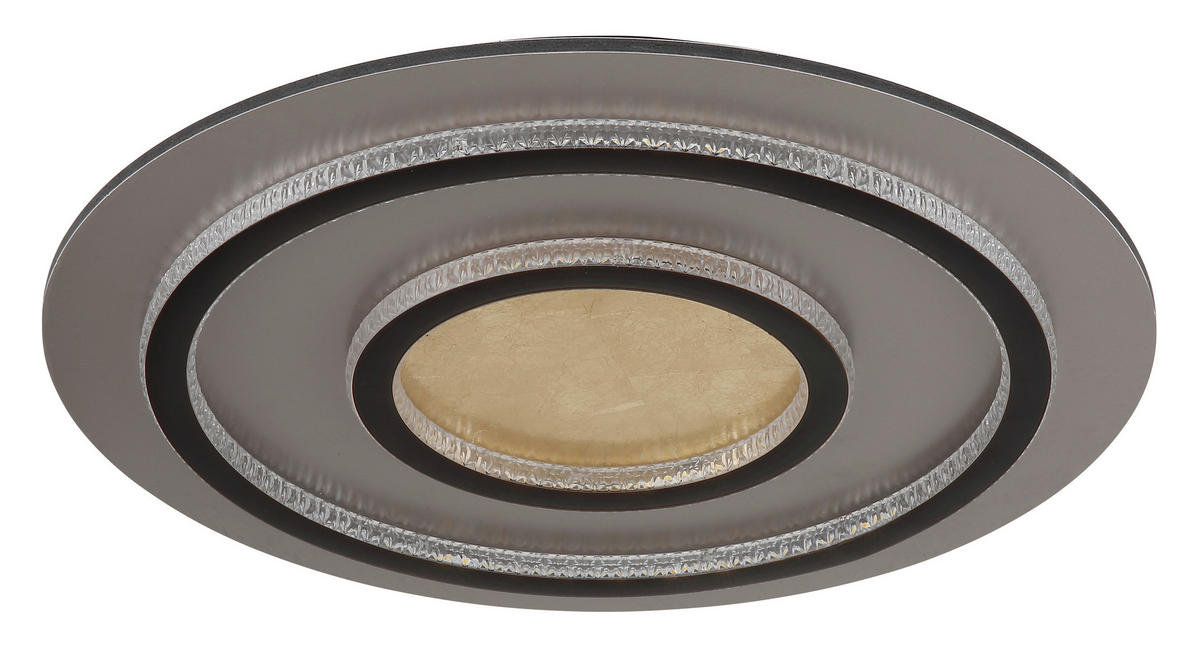 LED-DECKENLEUCHTE 55/6 cm   - Klar/Goldfarben, Design, Kunststoff/Metall (55/6cm)