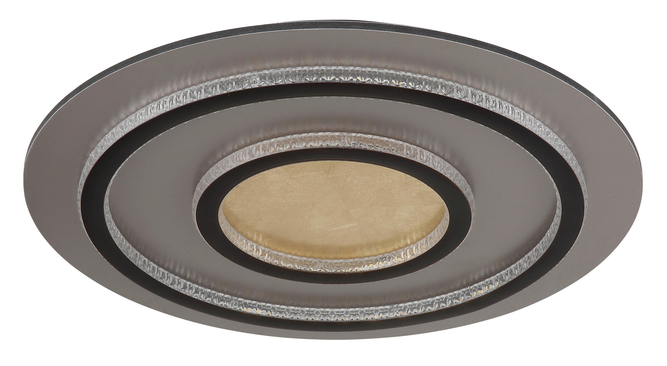 Globo Led-Deckenleuchte Jayden Klar, Schwarz, Gold 6 cm