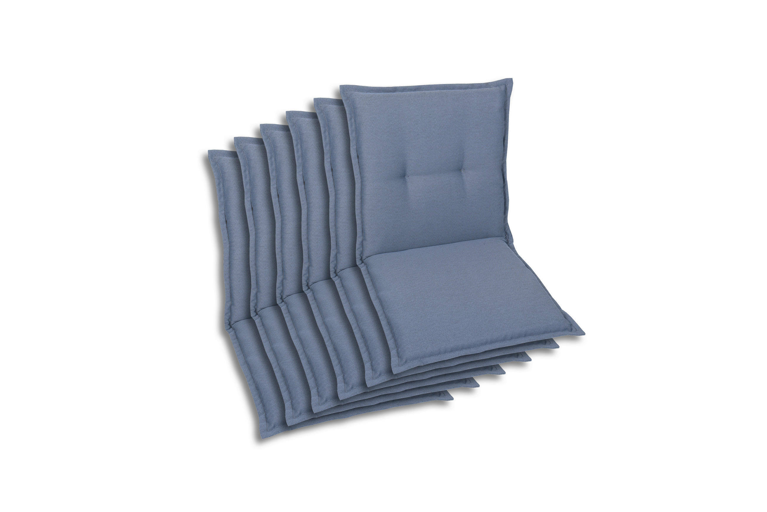 SESSELAUFLAGENSET Uni  - Blau, Basics, Textil (50/7/100cm)