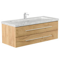 WASCHTISCHKOMBI 130 cm  - Eichefarben, Basics, Holzwerkstoff/Stein (130cm) - MID.YOU