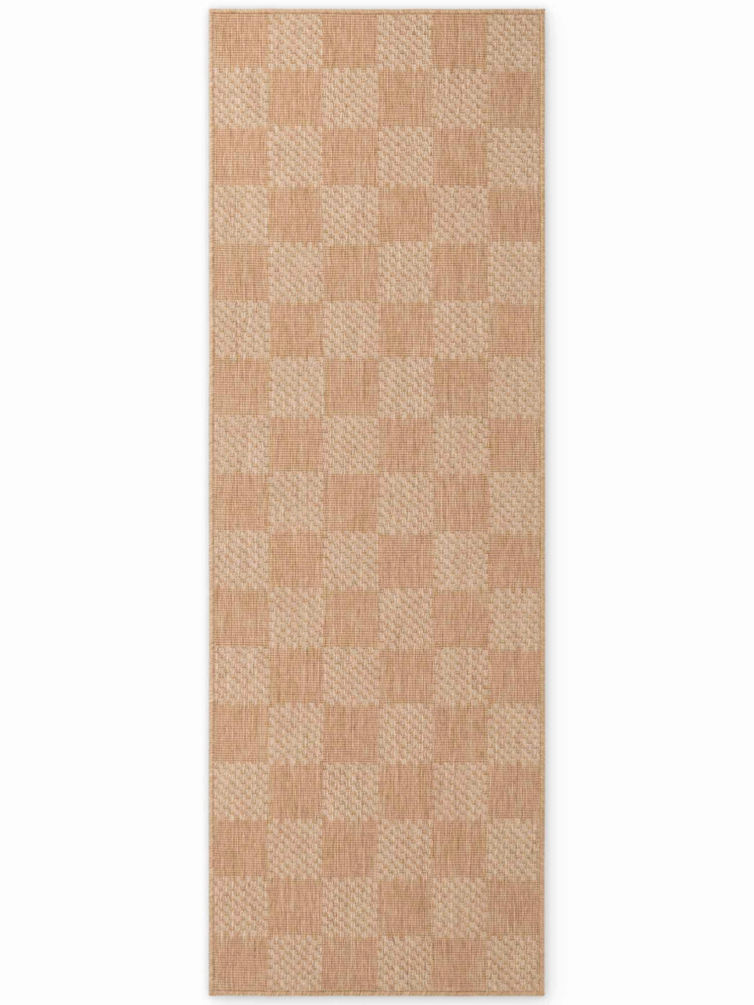 FLACHWEBETEPPICH 80/200 cm Haringey Weiß, Sandfarben rechteckig  - Sandfarben/Weiß, Design, Kunststoff (80/200cm)