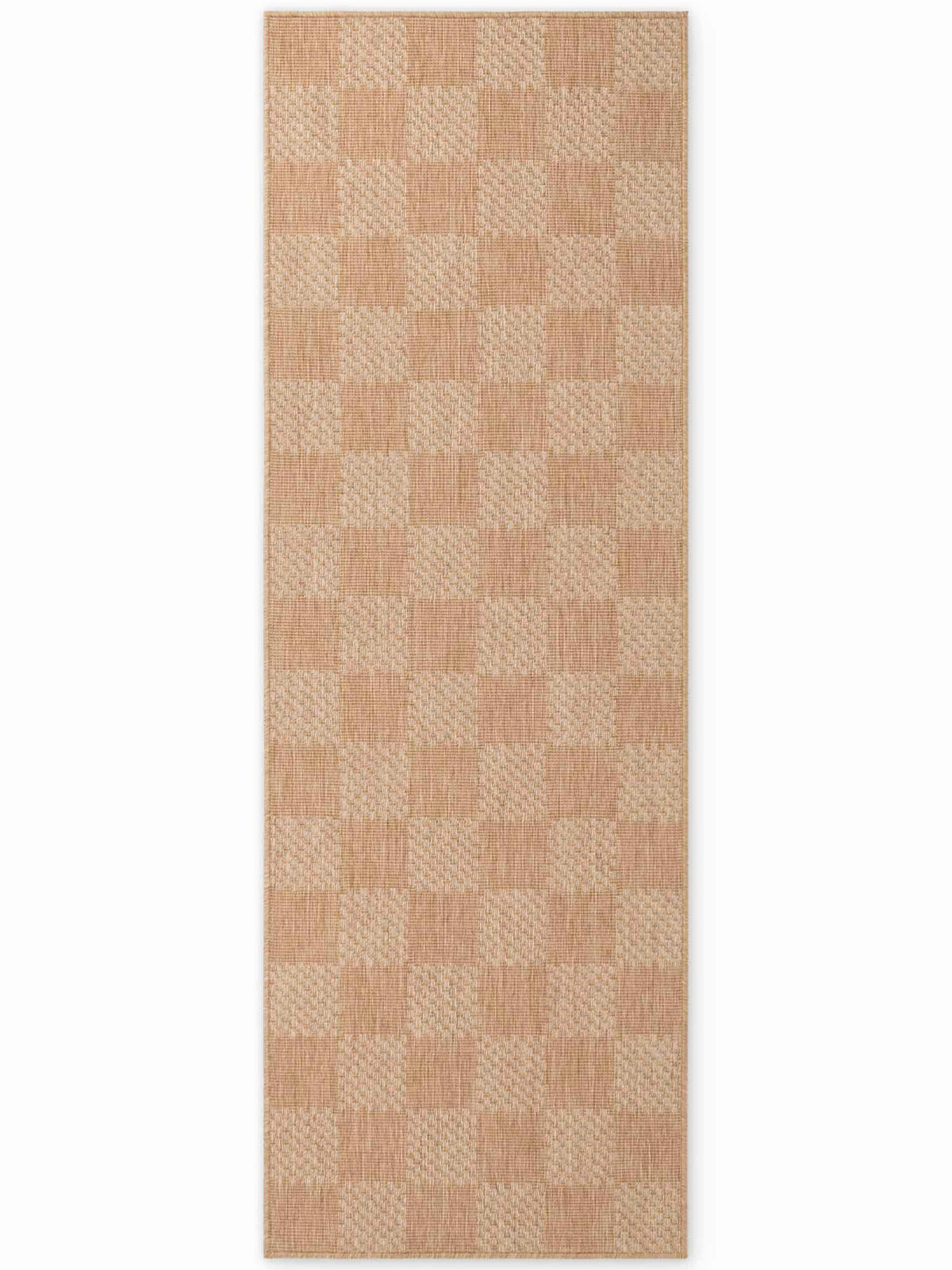 FLACHWEBETEPPICH 80/200 cm Haringey Weiß, Sandfarben rechteckig  - Sandfarben/Weiß, Design, Kunststoff (80/200cm)