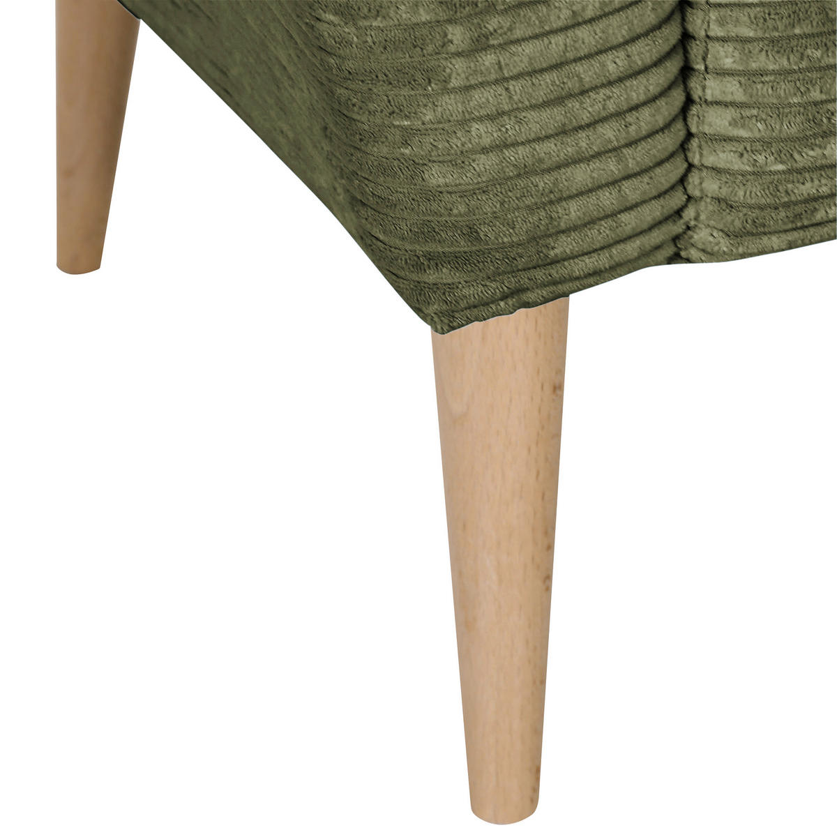 SESSEL in Cord Olivgrün  - Naturfarben/Olivgrün, Trend, Holz/Textil (77/80/93cm)