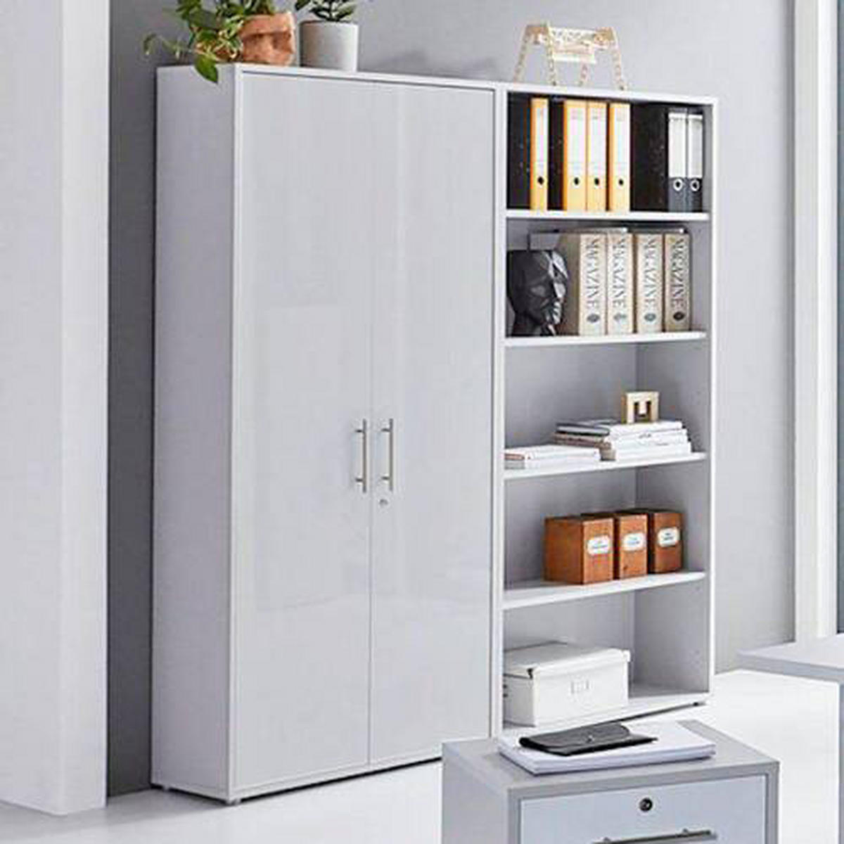 AKTENSCHRANK 168,8/185,6/33 cm  - Weiß, MODERN, Holzwerkstoff (168,8/185,6/33cm) - MID.YOU