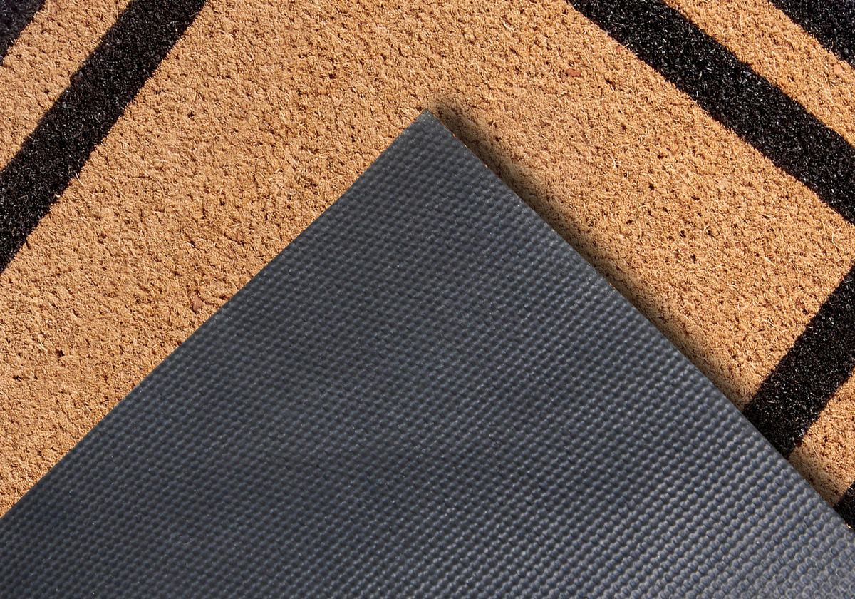 FUSSMATTE  50/80 cm  Schwarz, Hellbraun  geometrisch  - Hellbraun/Schwarz, Basics, Kunststoff/Textil (50/80cm) - Villeroy & Boch