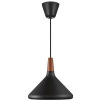 HÄNGELEUCHTE 27/25 cm  - Schwarz, Design, Holz/Metall (27/25cm) - Nordlux