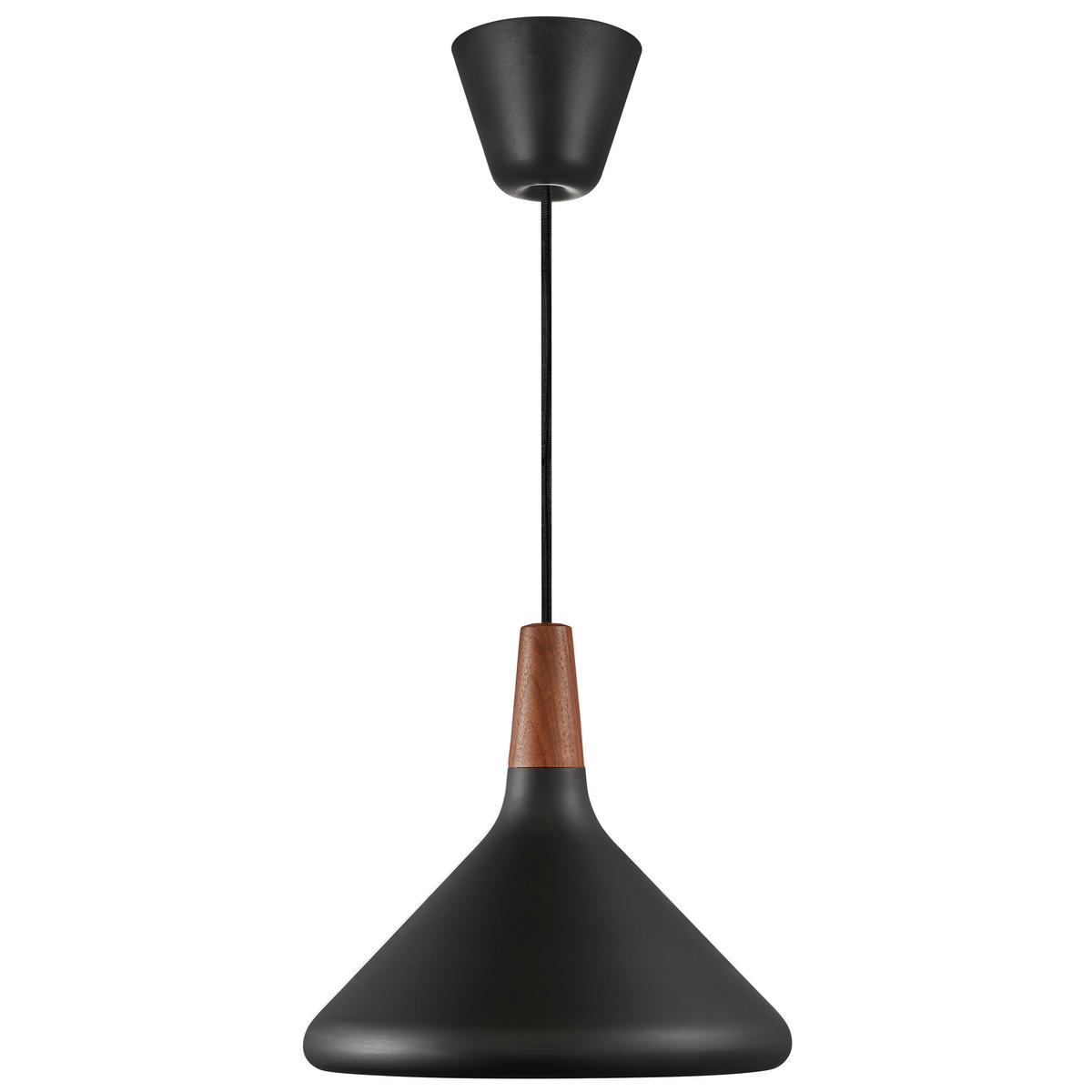 HÄNGELEUCHTE 27/25 cm  - Schwarz, Design, Holz/Metall (27/25cm) - Nordlux
