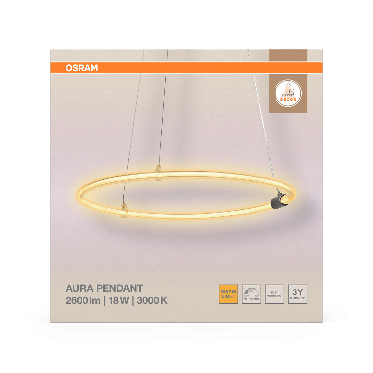 LED-HÄNGELEUCHTE 49.8/150 cm  - Dunkelgrau, Basics, Kunststoff (49.8/150cm) - Osram