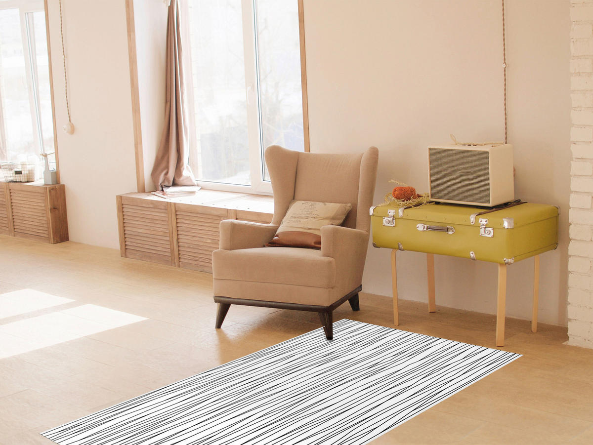 OUTDOORTEPPICH 90/160 cm  - Weiß, Design, Kunststoff (90/160cm)