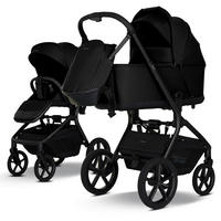 KOMBIKINDERWAGEN MAVI 2in1  - Schwarz, Trend, Textil/Metall (92/55/110.5cm) - My Junior
