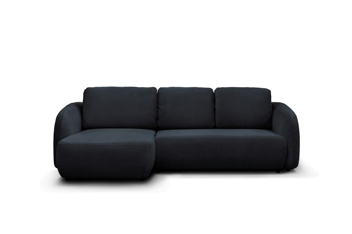 ECKSOFA PORTO Graphitfarben  - Schwarz/Graphitfarben, Design, Textil (154/270cm) - MID.YOU