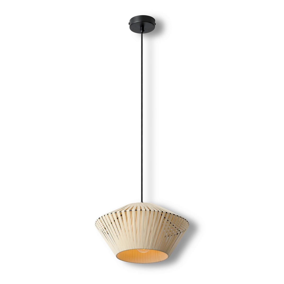 HÄNGELEUCHTE 30,5/120 cm   - Beige, Basics, Textil/Metall (30,5/120cm) - Osram