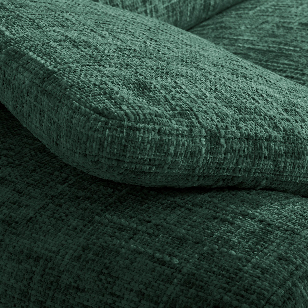 ECKSOFA SPRING Grün Webstoff Zierkissen  - Schwarz/Grün, Design, Textil/Metall (273/250cm) - Livetastic