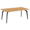 ESSTISCH rechteckig Schwarz, Eichefarben  - Eichefarben/Schwarz, Design, Holzwerkstoff/Metall (180/100/76cm) - Boxxx