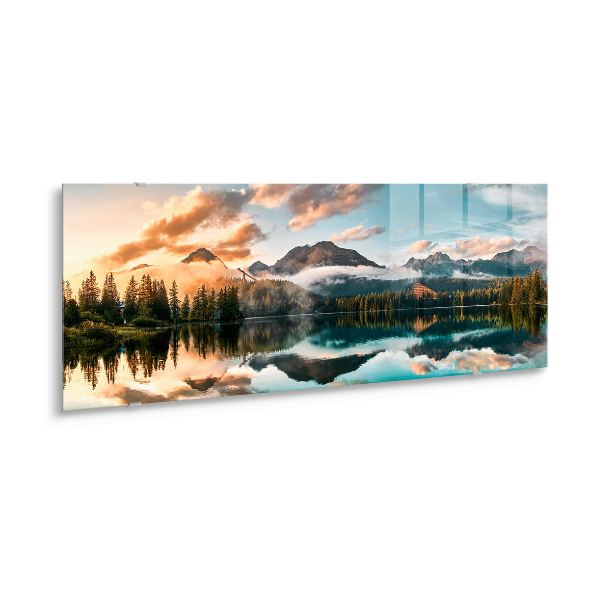 GLASBILD 125/50 cm  - Multicolor, Natur, Glas/Papier (125/50cm) - Monee