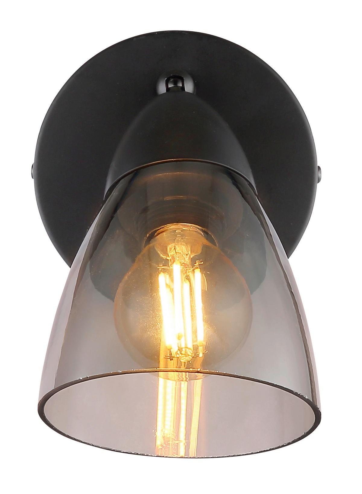 STRAHLER Paula 10/18,5/15,5 cm  - Schwarz/Grau, Design, Glas/Metall (10/18,5/15,5cm) - Globo