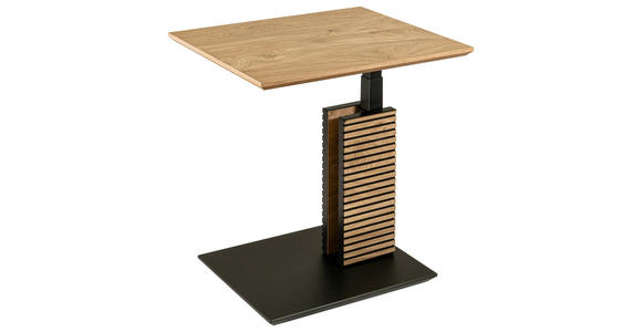 BEISTELLTISCH in Holz, Holzwerkstoff 55/47/47-65 cm  - Wildeiche/Anthrazit, Natur, Holz/Holzwerkstoff (55/47/47-65cm) - Novel