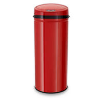 ABFALLEIMER 42 L  - Rot/Schwarz, Basics, Kunststoff/Metall (31/31/79,5cm) - Echtwerk