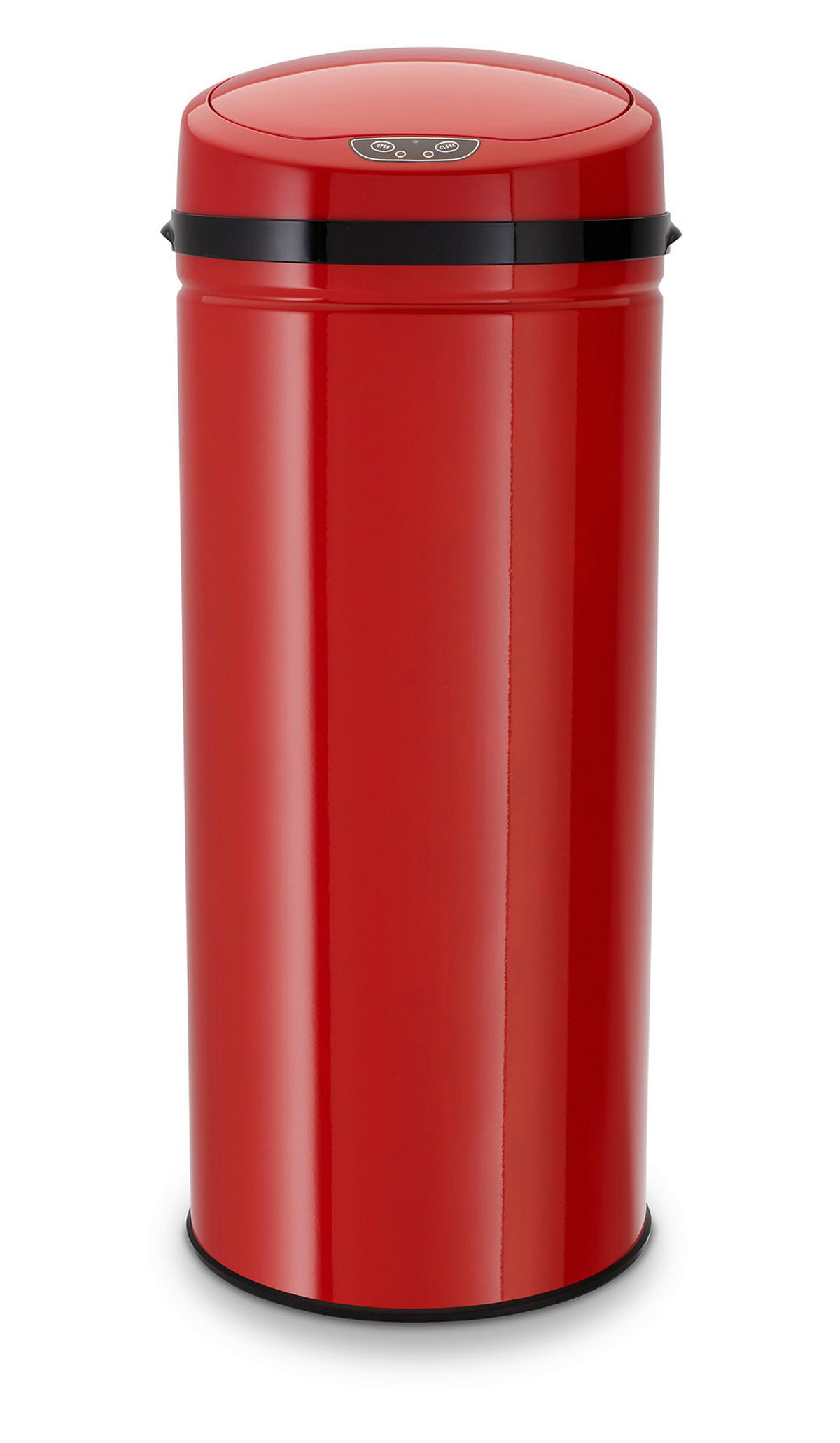 ABFALLEIMER 42 L  - Rot/Schwarz, Basics, Kunststoff/Metall (31/31/79,5cm) - Echtwerk