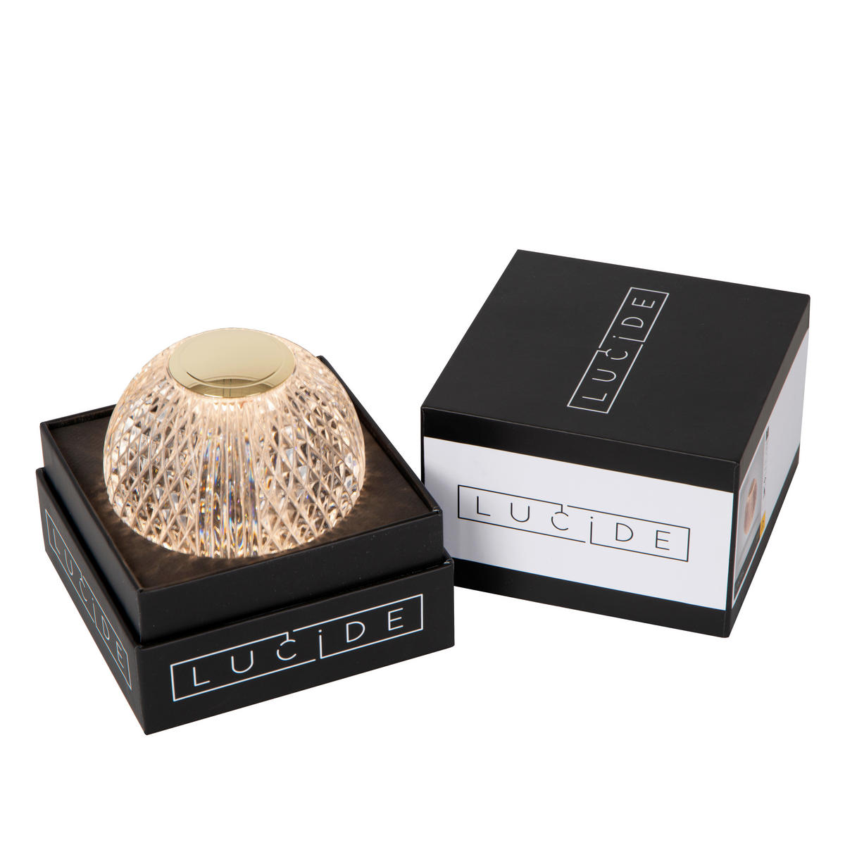 LED-TISCHLEUCHTE Cintra 9/9/8.7 cm   - Transparent, Design, Kunststoff (9/9/8.7cm) - Lucide