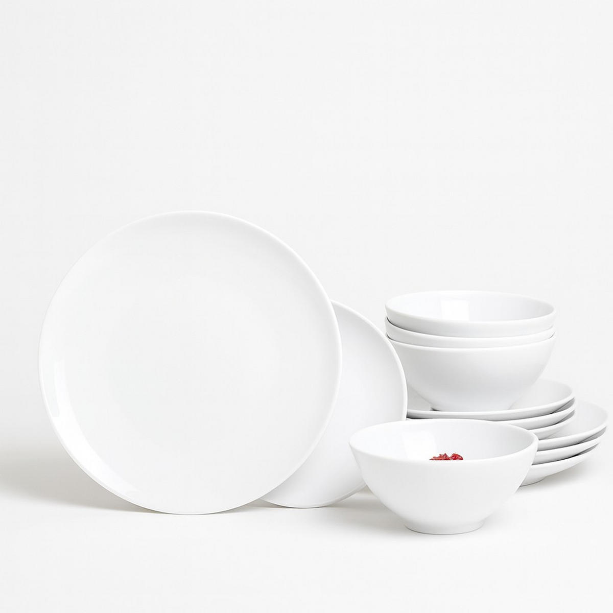 TAFELSERVICE Weiß Bistrot 12-teilig  - Weiß, Basics, Keramik - Creatable