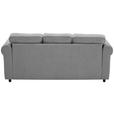 3-SITZER-SOFA  in Chenille Grau  - Schwarz/Grau, KONVENTIONELL, Kunststoff/Textil (226/88/86cm) - Carryhome