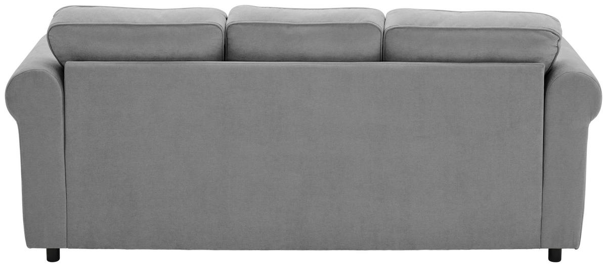 3-SITZER-SOFA  in Chenille Grau  - Schwarz/Grau, KONVENTIONELL, Kunststoff/Textil (226/88/86cm) - Carryhome