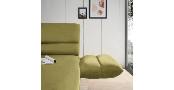 ECKSOFA  in Flachgewebe Hellgrün  279-327/176-217 cm  - Schwarz/Hellgrün, Design, Textil/Metall (279-327/176-217cm) - Dieter Knoll