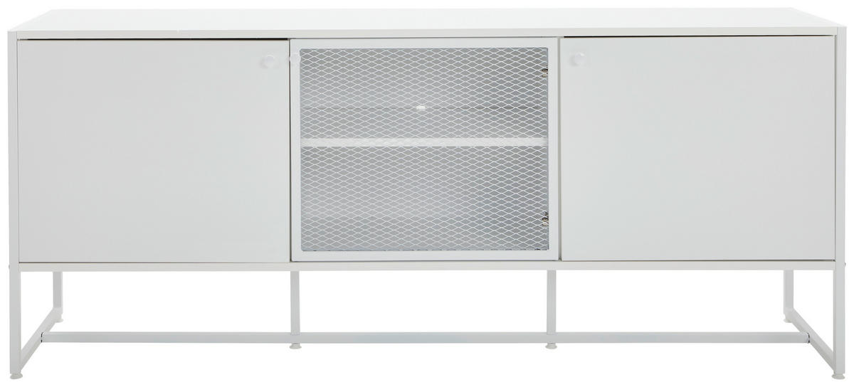 ŠIROKÁ KOMODA, bílá, 180/75/41 cm - bílá, Moderní, kov/kompozitní dřevo (180/75/41cm) - P & B