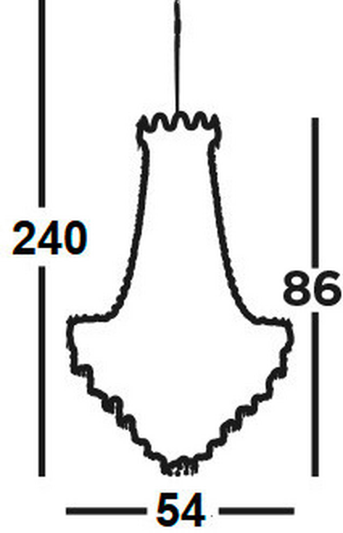 KRISTALNA VISEĆA SVJETILJKA  54/240 cm       - boje kroma, Lifestyle, staklo/metal (54/240cm)