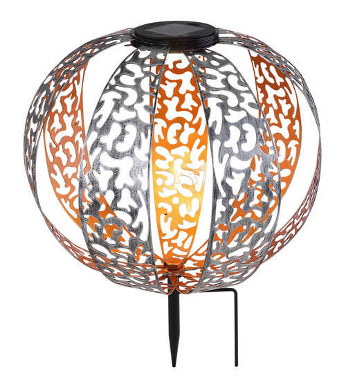 SOLARLEUCHTE 30/41,0 cm   - Silberfarben/Goldfarben, Design, Metall (30/41,0cm) - Globo