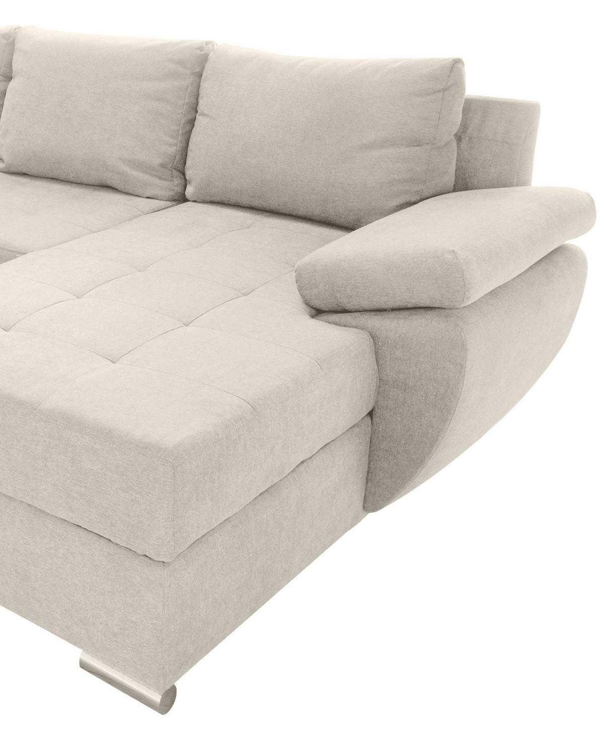 SEDEŽNA GARNITURA, mikrovlakna krem barve  - barve kroma/krem barve, Konvencionalno, tekstil (219/305/157cm) - Livetastic