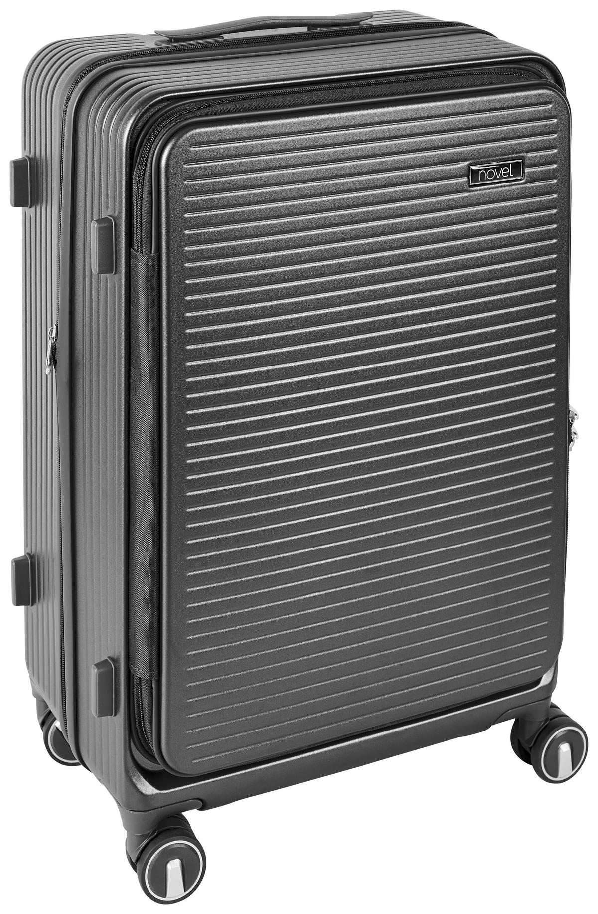 REISEKOFFER Schwarz  - Schwarz, Design, Kunststoff/Textil (43/66/28cm) - Novel