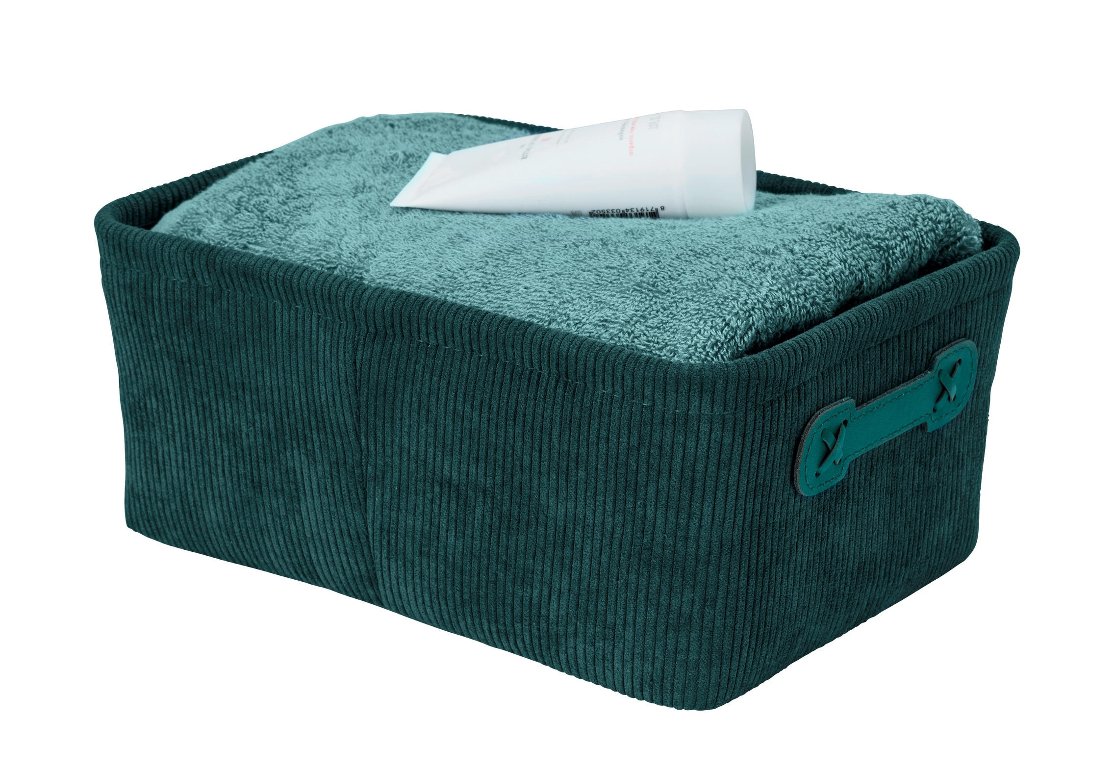 AUFBEWAHRUNGSKÖRBCHEN  - Dunkelgrün, Basics, Textil (27,6/12/20cm) - Wenko