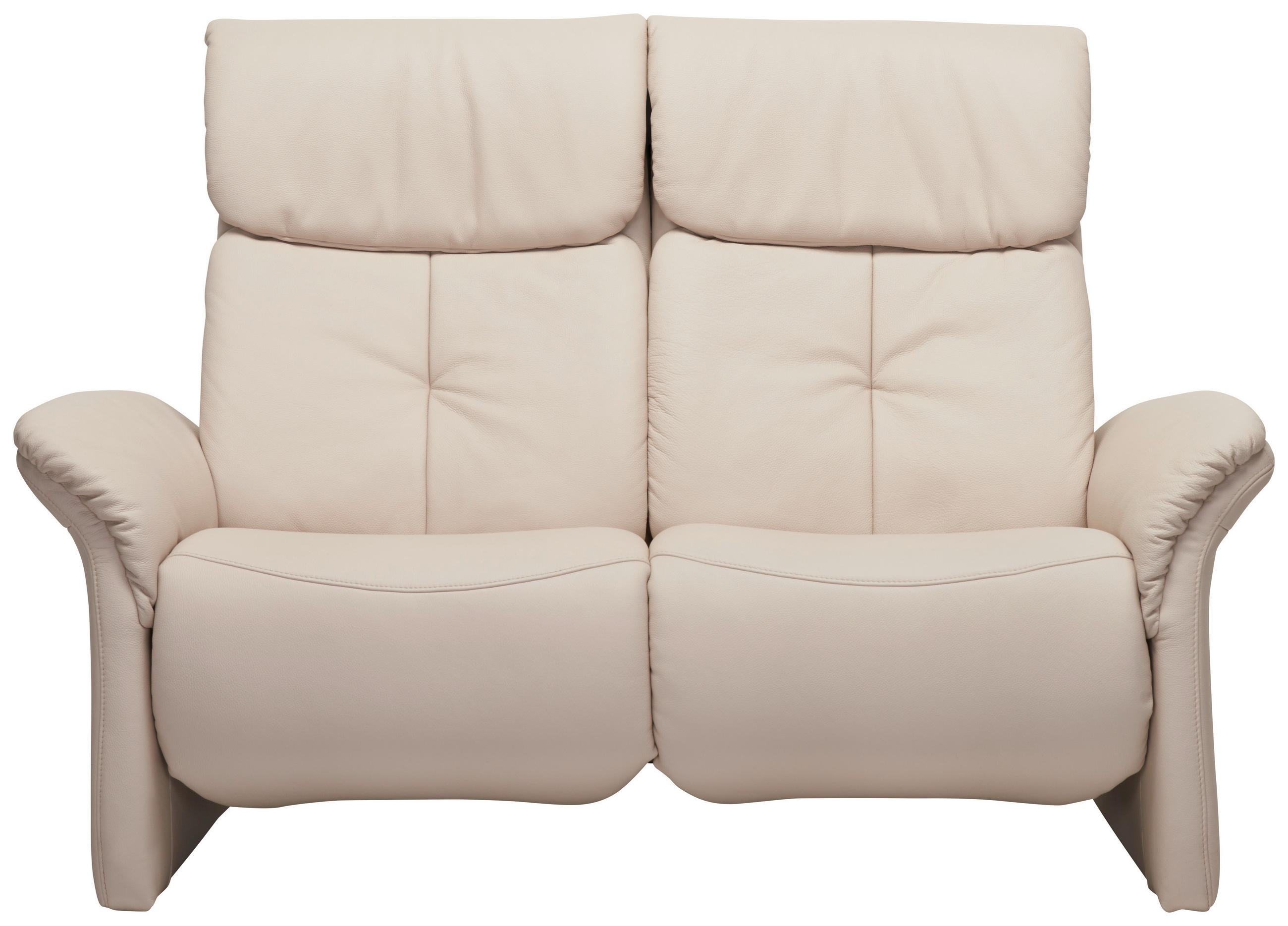 2-SITZER-SOFA in Echtleder Creme - Creme/Schwarz, KONVENTIONELL, Leder/Kunststoff (152/107/91cm) - Himolla Komfortklass