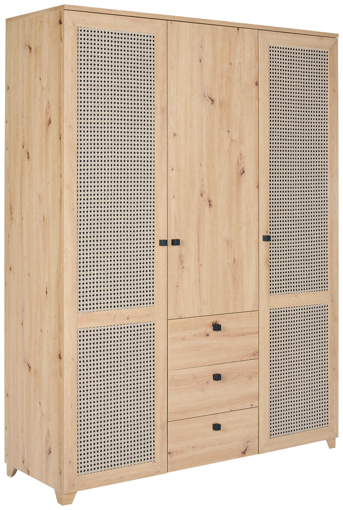 BABYKLEIDERSCHRANK Clair  - Anthrazit/Eiche Artisan, Basics, Holzwerkstoff/Metall (148/198/51cm) - Jimmylee