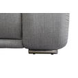 ECKSOFA Grau Struktur  - Chromfarben/Grau, KONVENTIONELL, Textil/Metall (280/310cm) - Carryhome