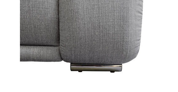 ECKSOFA Grau Struktur - Chromfarben/Grau, KONVENTIONELL, Textil/Metall (280/310cm) - Carryhome