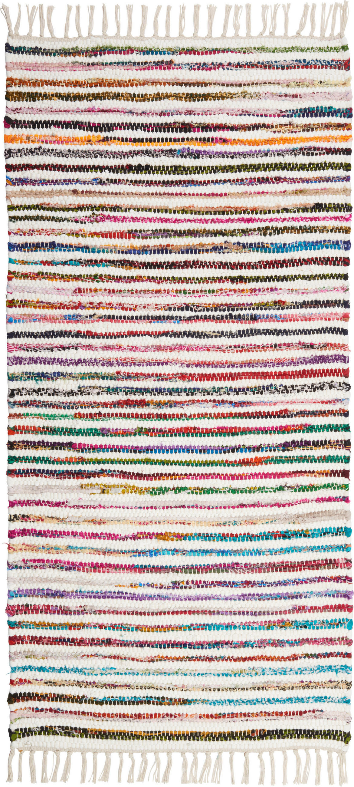 COVOR ȚESUT DIN CÂRPE Mirella  - alb/multicolor, Konventionell, textil (60/120cm) - Boxxx