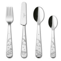 KINDERBESTECK Walk Elephant 4-teilig  - Silberfarben, Basics, Metall (21,5/15/2,50cm) - Villeroy & Boch