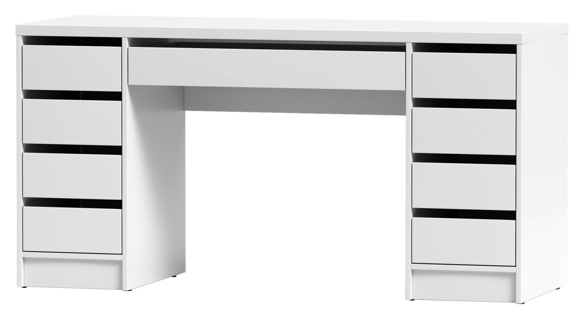 SCHREIBTISCH 152,6/55/77,6 cm Weiss   - Weiss, Modern, Holzwerkstoff (152,6/55/77,6cm) - Livetastic