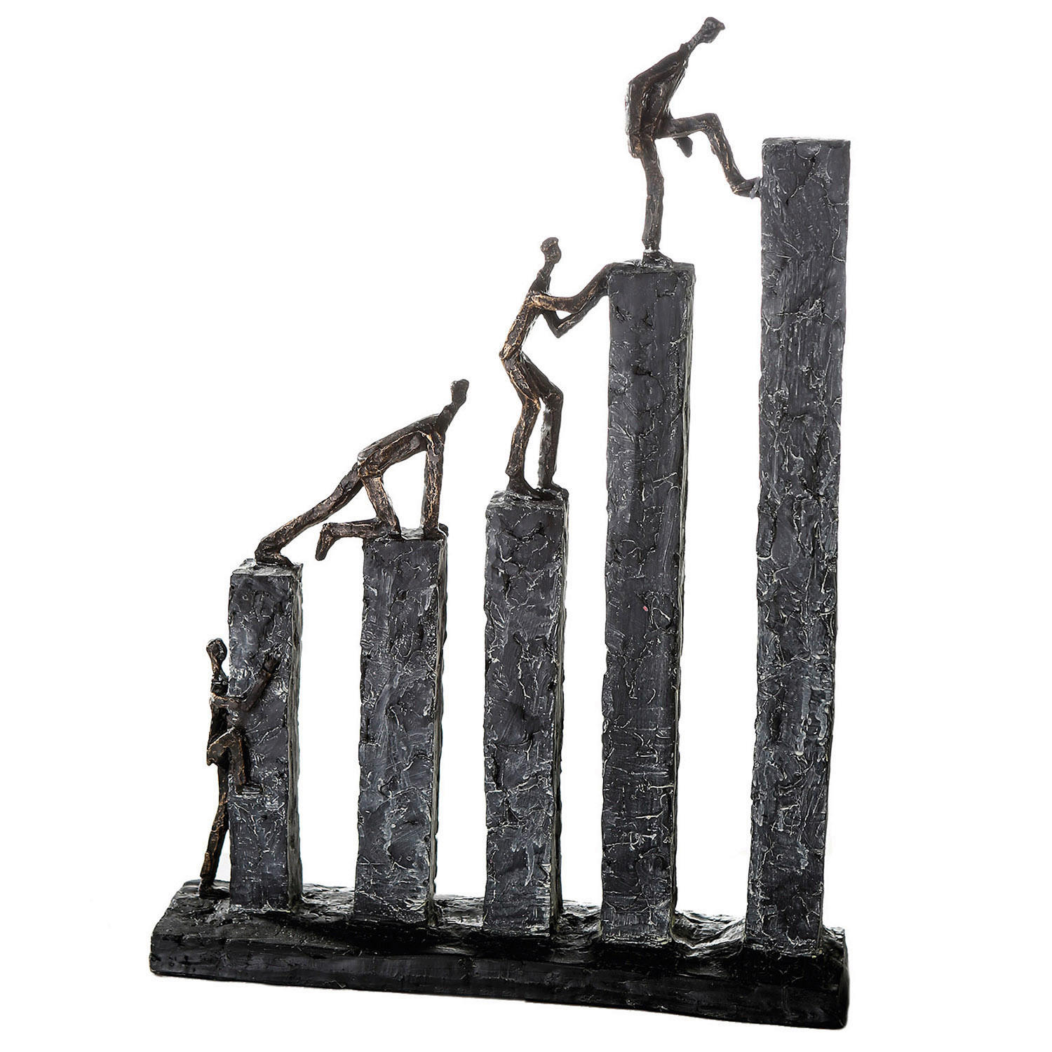 SKULPTUR - Bronzefarben/Grau, Basics, Kunststoff (31/43/7cm)